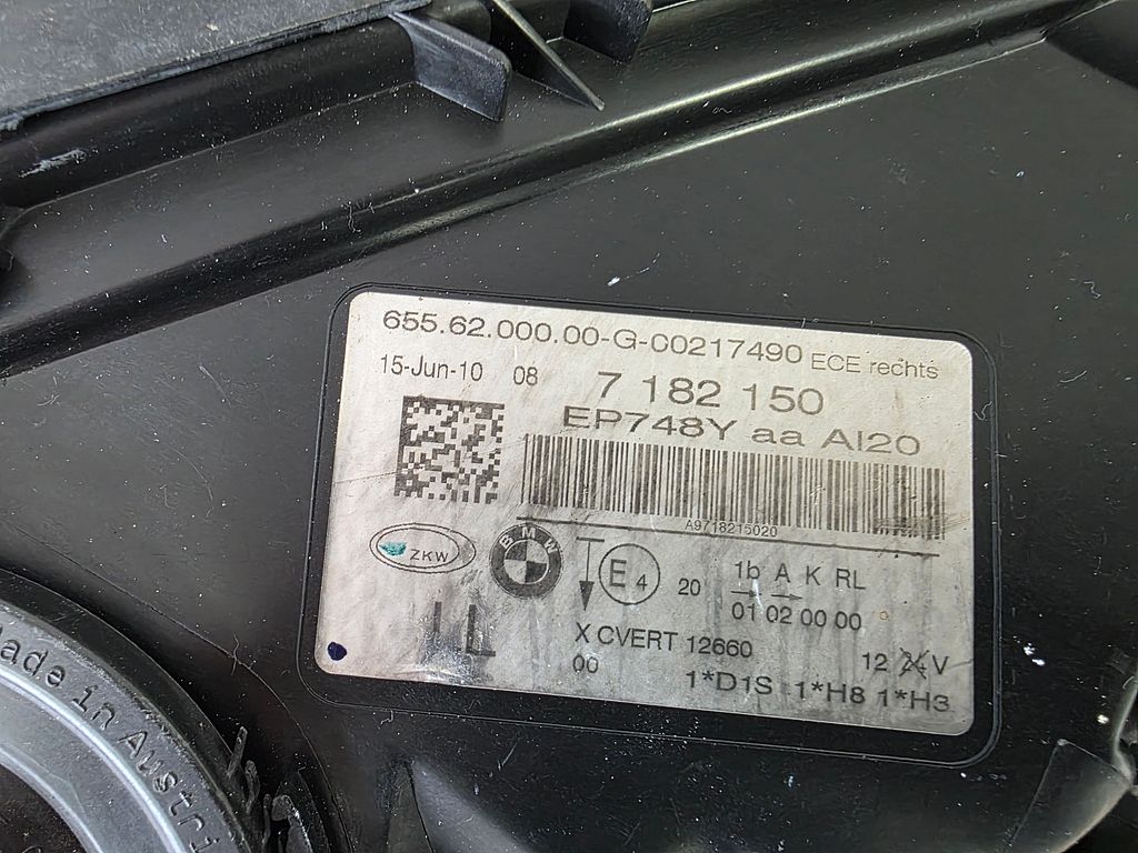 BMW 7-Serie Koplamp Rechts F01 Xenon 7182150