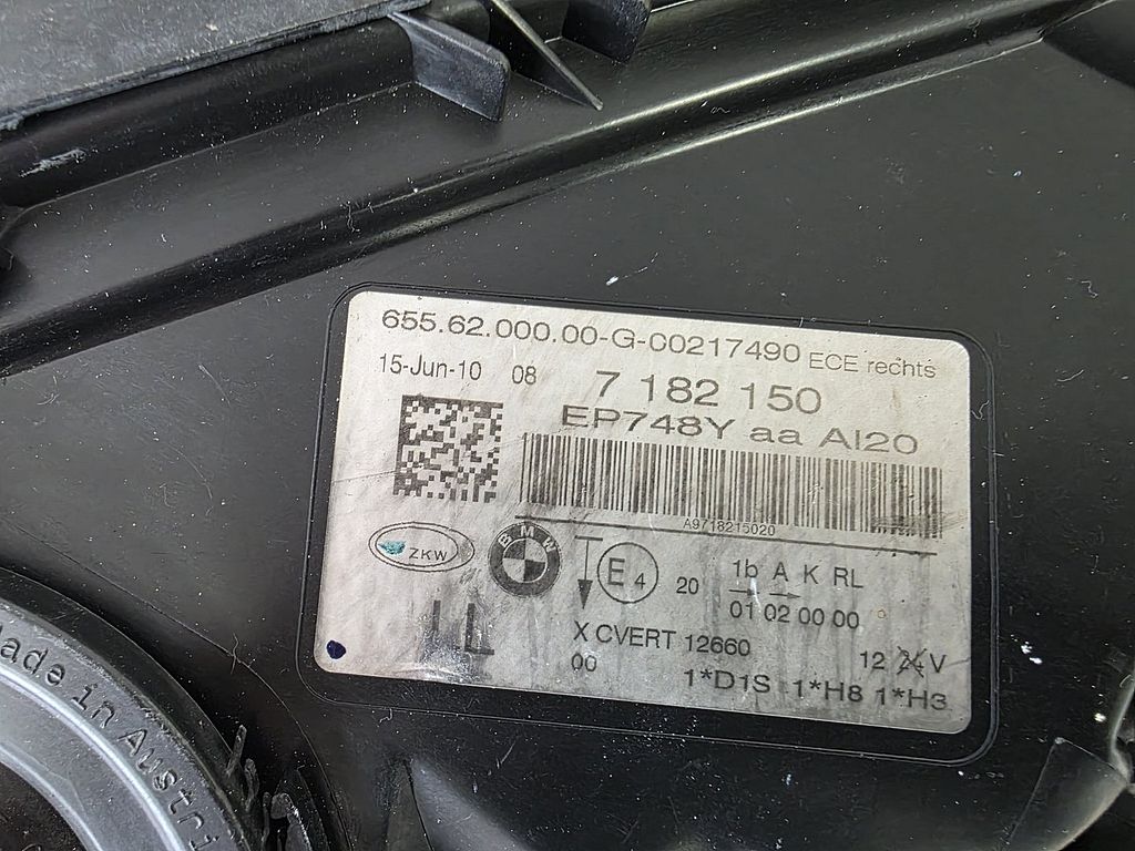 BMW 7-Serie Koplamp Rechts F01 Xenon 7182150