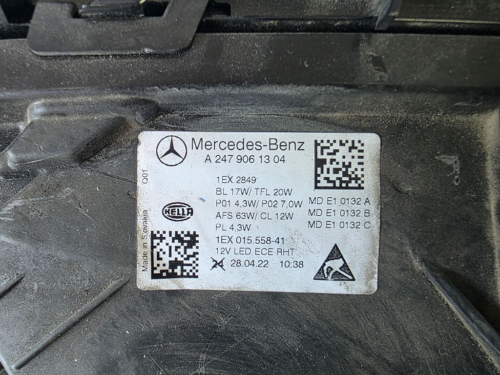 Mercedes B (W247) Koplamp Links A2479061304