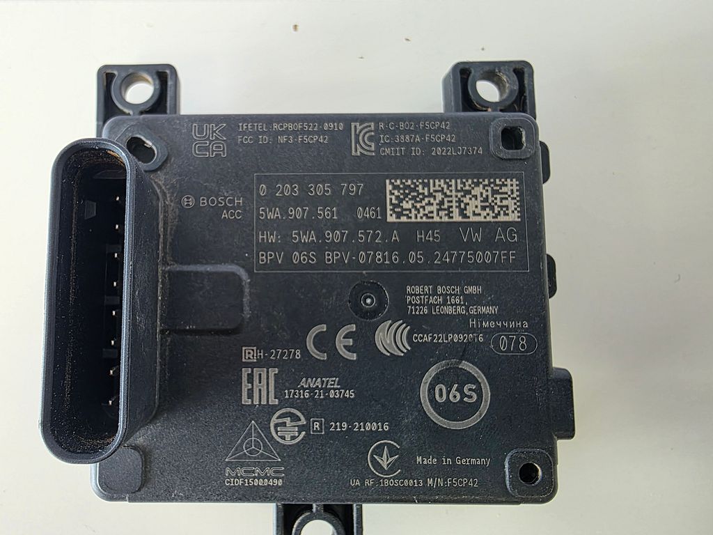 VW Audi Seat Skoda ACC Front Radar 5WA907561