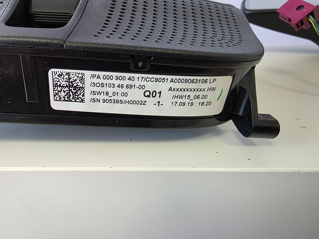 Mercedes W213 Dakconsole + Spiegel A0009004017