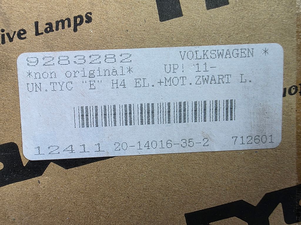W Up! Koplamp Links TYC H4 20-14016-35-2