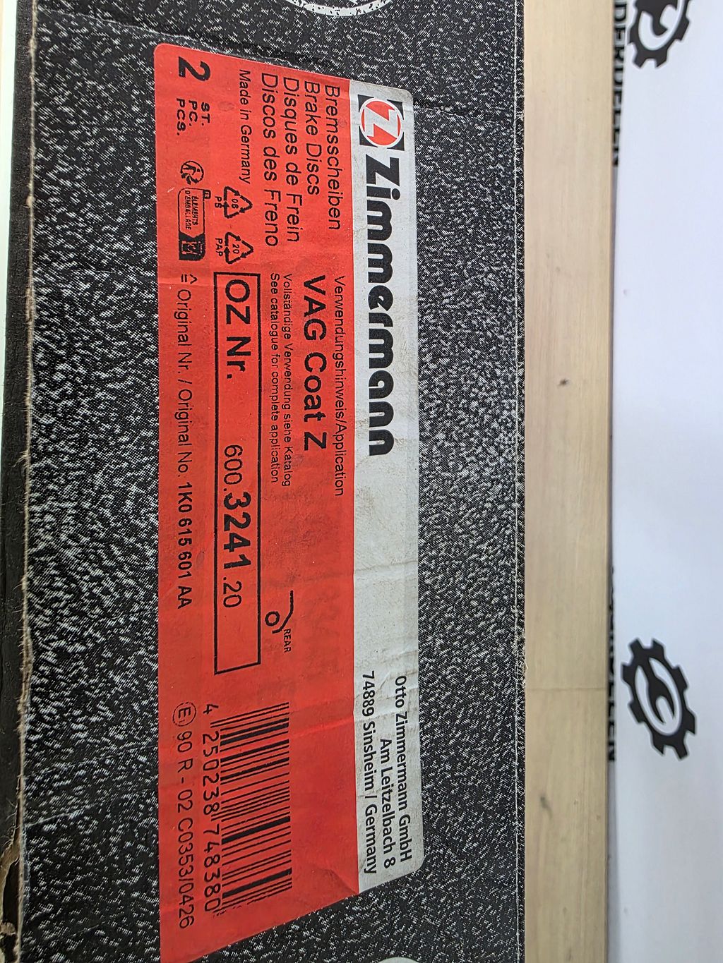 Zimmermann 600.3241.20 Remschijven 272mm 5x112 Nieuw
